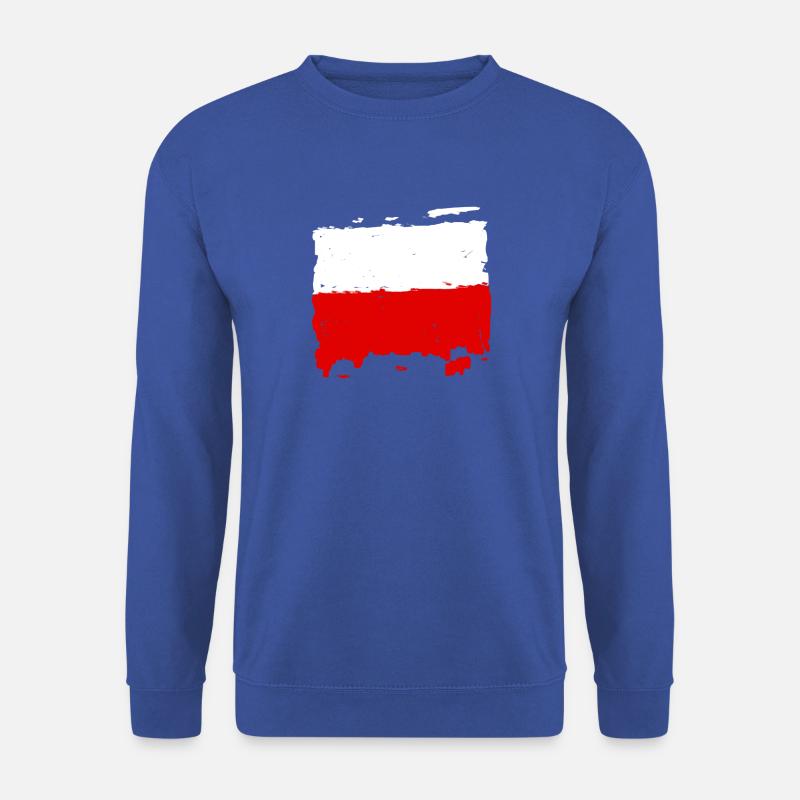Polska flaga - Polen Flagge - Poland flag - Unisex Pullover - Royalblau