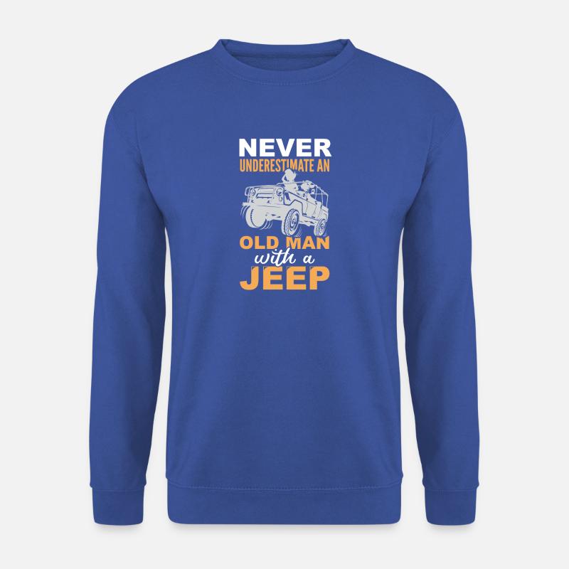 Alter Mann Jeep cooles Geschenk - Unisex Pullover - Royalblau