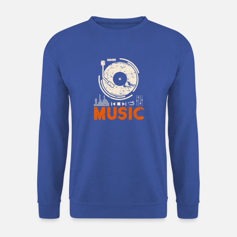 Music Music Schallplattenspieler DJ Geschenk - Unisex Pullover - Royalblau