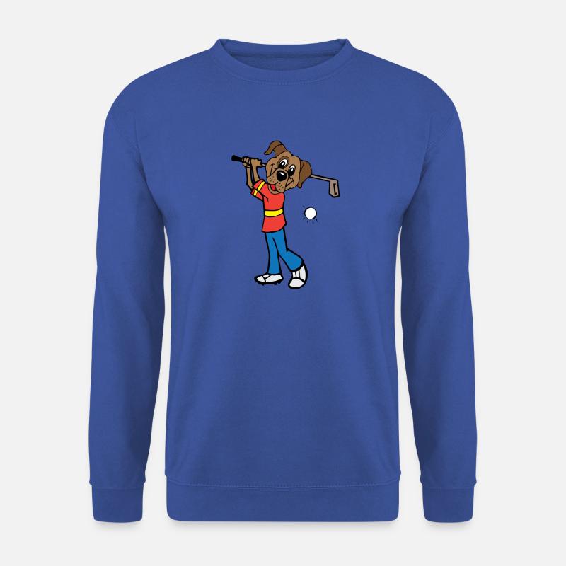 Hund spielt Golf - Unisex Pullover - Royalblau