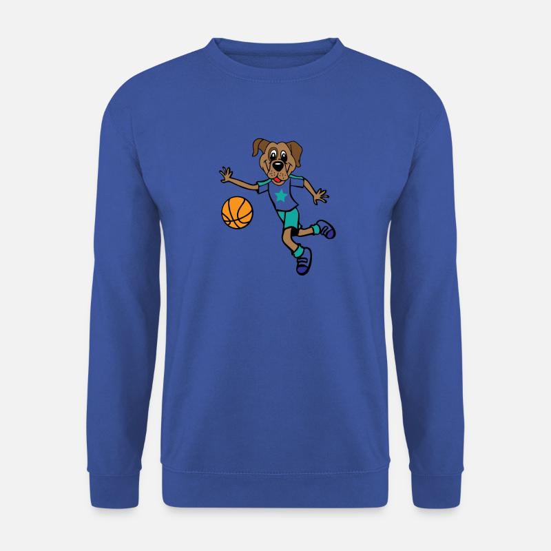 Hund spielt Basketball - Unisex Pullover - Royalblau