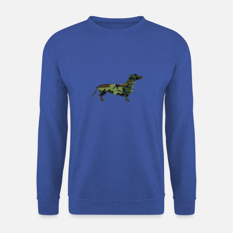 Camouflage Wald Dackel (0067) - Unisex Pullover - Royalblau