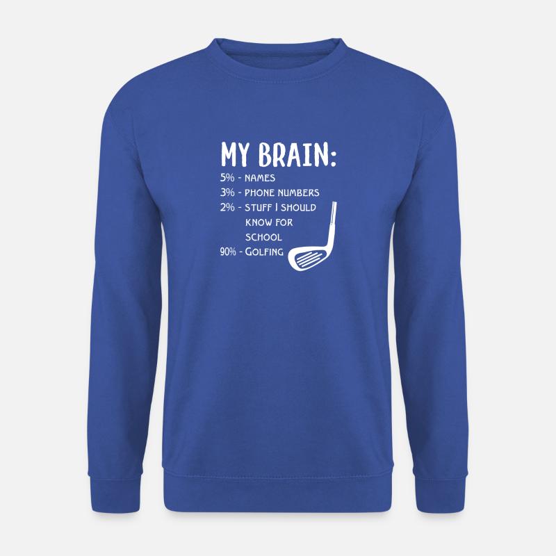 my brain golfing funny - Unisex Sweatshirt - royal blue