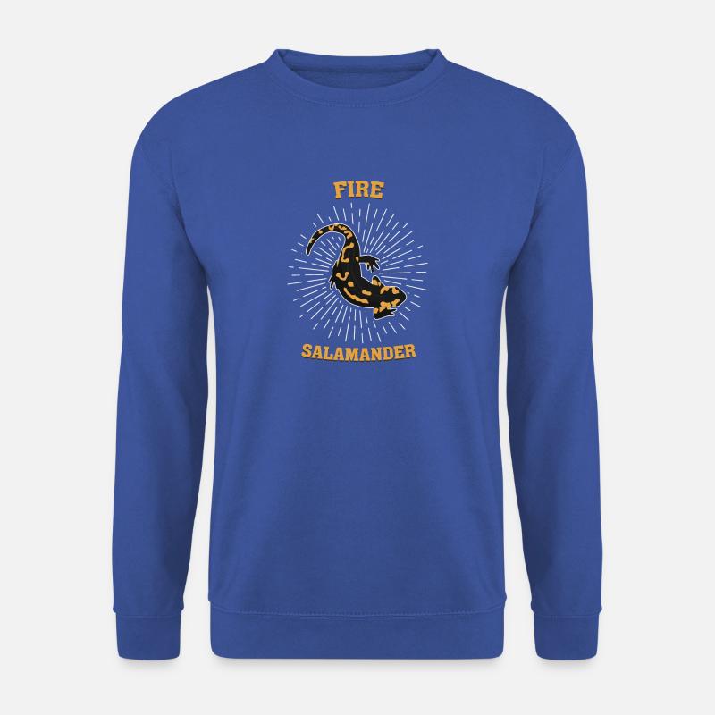 Feuersalamander Salamander Eidechse Echse Geschenk - Unisex Pullover - Royalblau