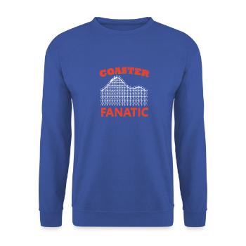 Rollercoaster Fanatic Parc d'attractions Roller Coaster - Sweat-shirt Unisexe - bleu royal - Devant - Alina (178cm) & Michal (187cm)