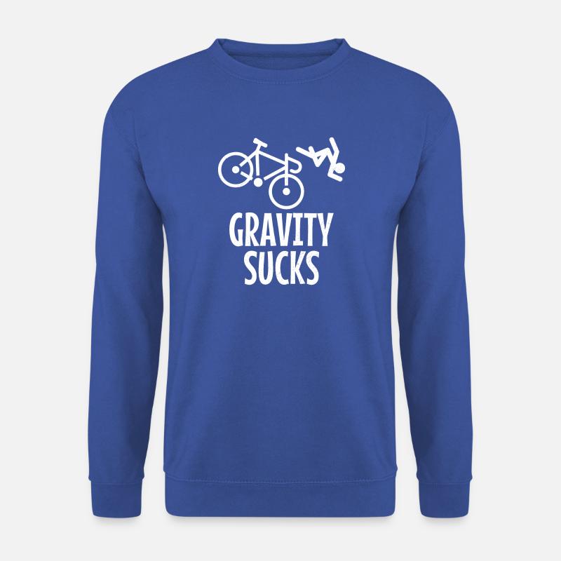 Gravity - Falling bicycle driver - Unisex Sweatshirt - royal blue