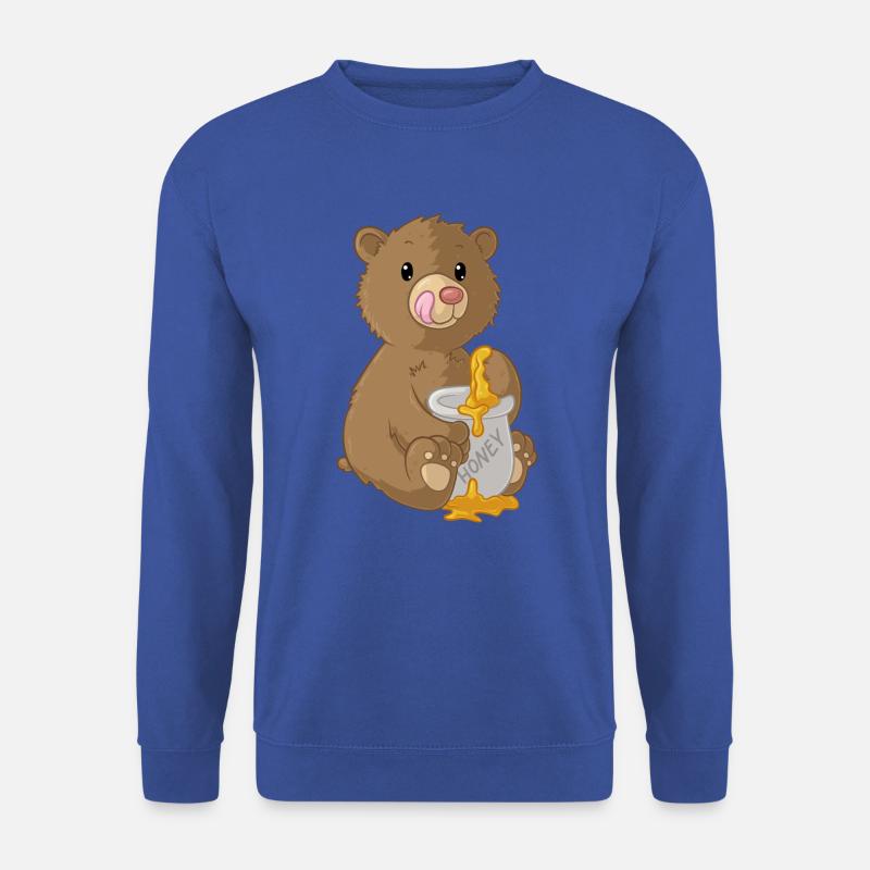 Naschender Comic Bär - Unisex Pullover - Royalblau