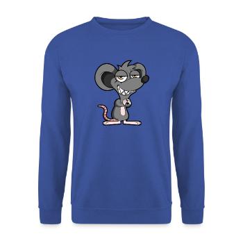 Laughing mouse - Unisex Sweatshirt - royal blue - Front - Alina (178cm) & Michal (187cm)