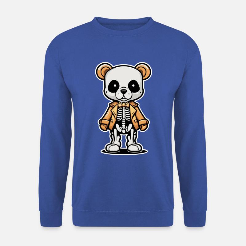 Cute Bear Skeleton Illustration - Unisex Sweatshirt - royal blue