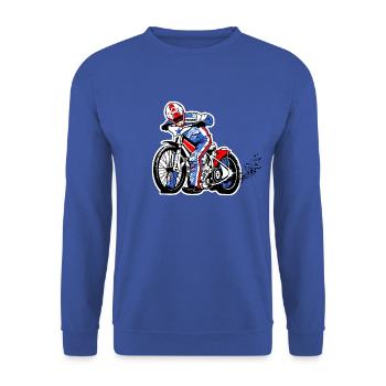 Speedway - Unisex Pullover - Royalblau - Vorne - Alina (178cm) & Michal (187cm)