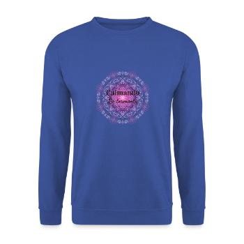 Den Sturm beruhigen - Unisex Pullover - Royalblau - Vorne - Alina (178cm) & Michal (187cm)