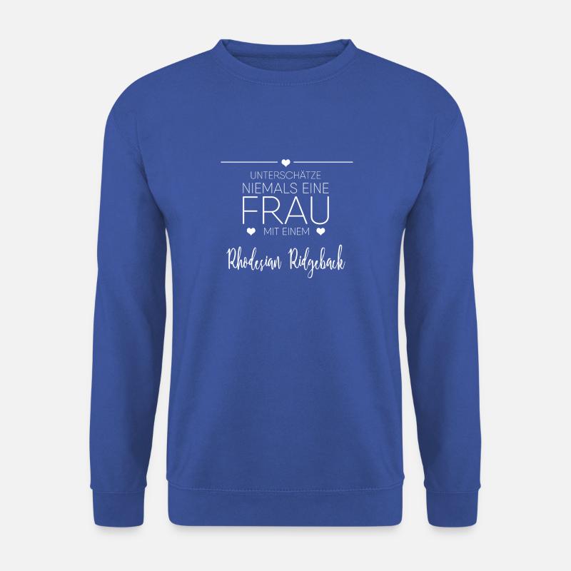 Rhodesian Ridgeback Geschenk - Unisex Pullover - Royalblau