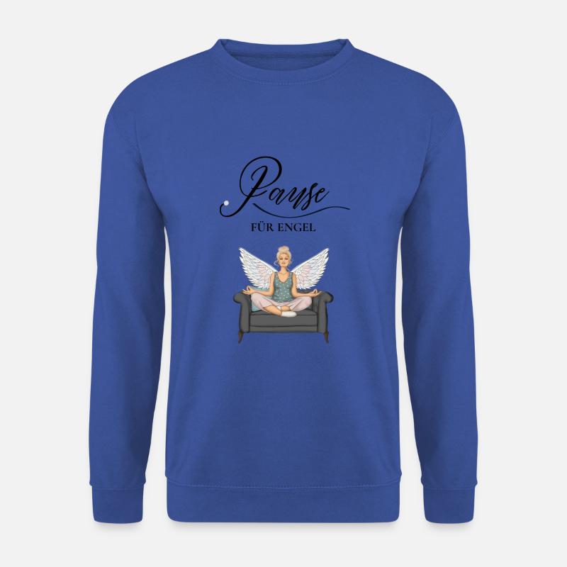 Engel T-shirt Engel Kleidung Pause für Engel - Unisex Pullover - Royalblau