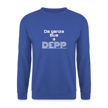 Da ganze Bua - Unisex Pullover - Royalblau - Vorne - Alina (178cm) & Michal (187cm)