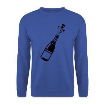 flasche - Unisex Pullover - Royalblau - Vorne - Alina (178cm) & Michal (187cm)