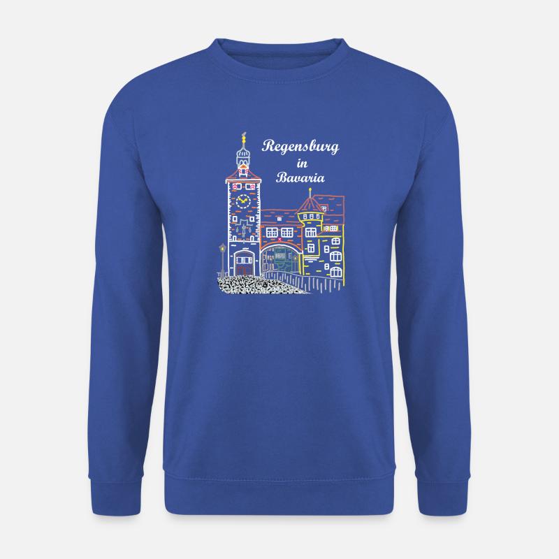 Regensburg, Brückturm, Bayern - Unisex Pullover - Royalblau