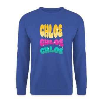 Chaos  - Unisex Pullover - Royalblau - Vorne - Alina (178cm) & Michal (187cm)