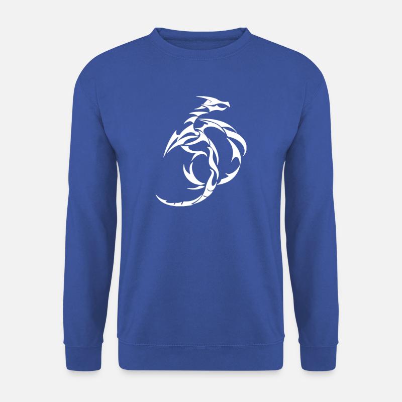 Dino Drache Dragon Fantasy Knochen Bones Shirt - Unisex Pullover - Royalblau