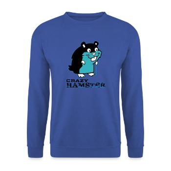 Crazy Hamster - Unisex Pullover - Royalblau - Vorne - Alina (178cm) & Michal (187cm)