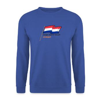 Netherlands - mijn hart klopt oranje - Unisex Sweatshirt - royal blue - Front - Alina (178cm) & Michal (187cm)