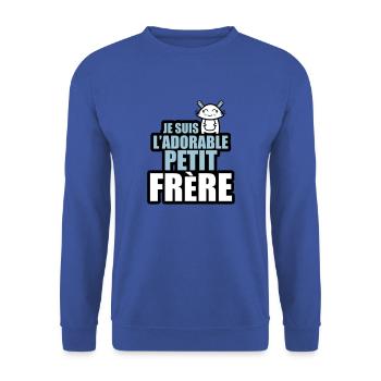 je suis l'adorable petit frère - Sweat-shirt Unisexe - bleu royal - Devant - Alina (178cm) & Michal (187cm)