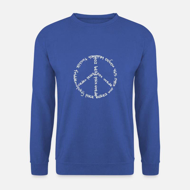 frieden weiss - Unisex Pullover - Royalblau