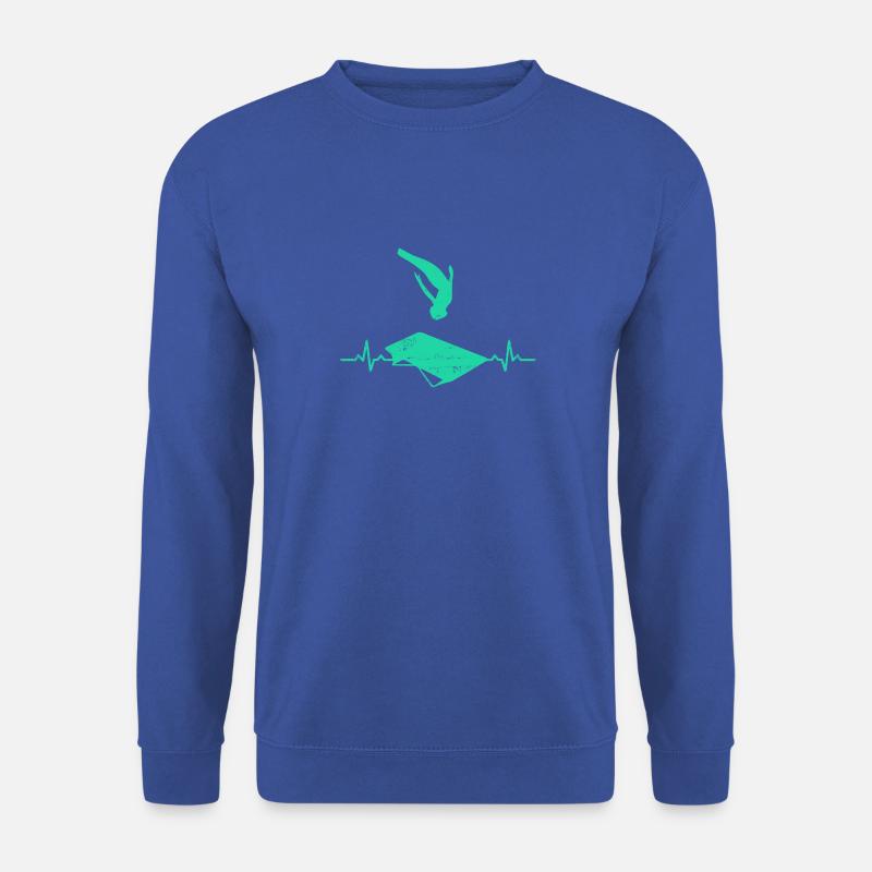 Trampolin springen Herzschlag Salto geschenk jump - Unisex Pullover - Royalblau