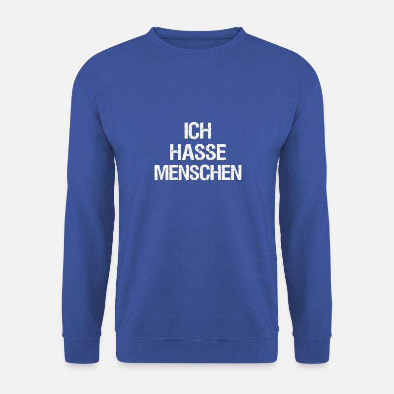 Ich hasse Menschen lustig Geschenkidee - Unisex Pullover - Royalblau