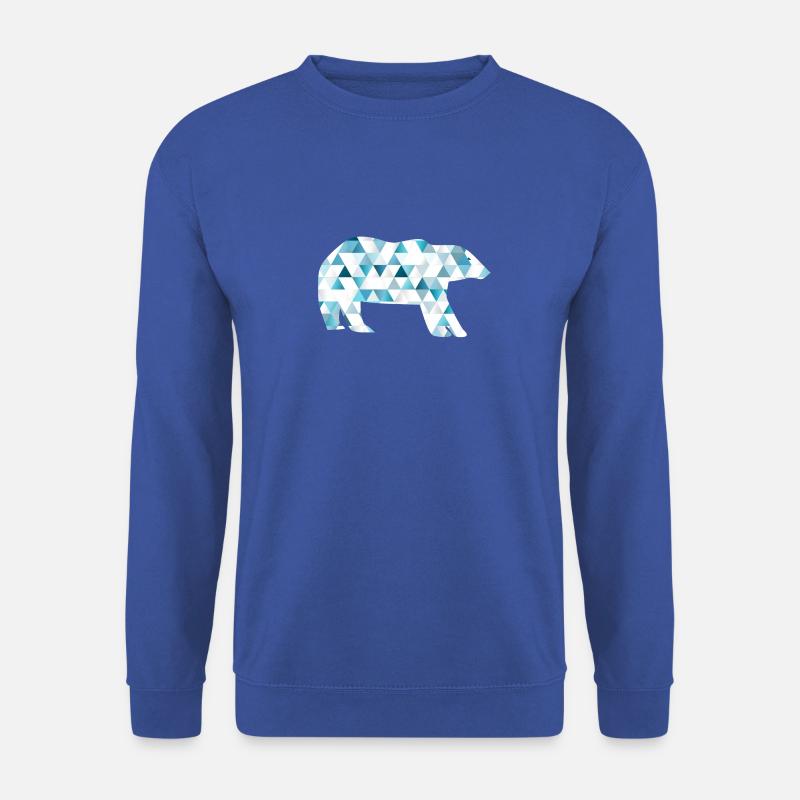 Polar bear with triangles - Unisex Sweatshirt - royal blue
