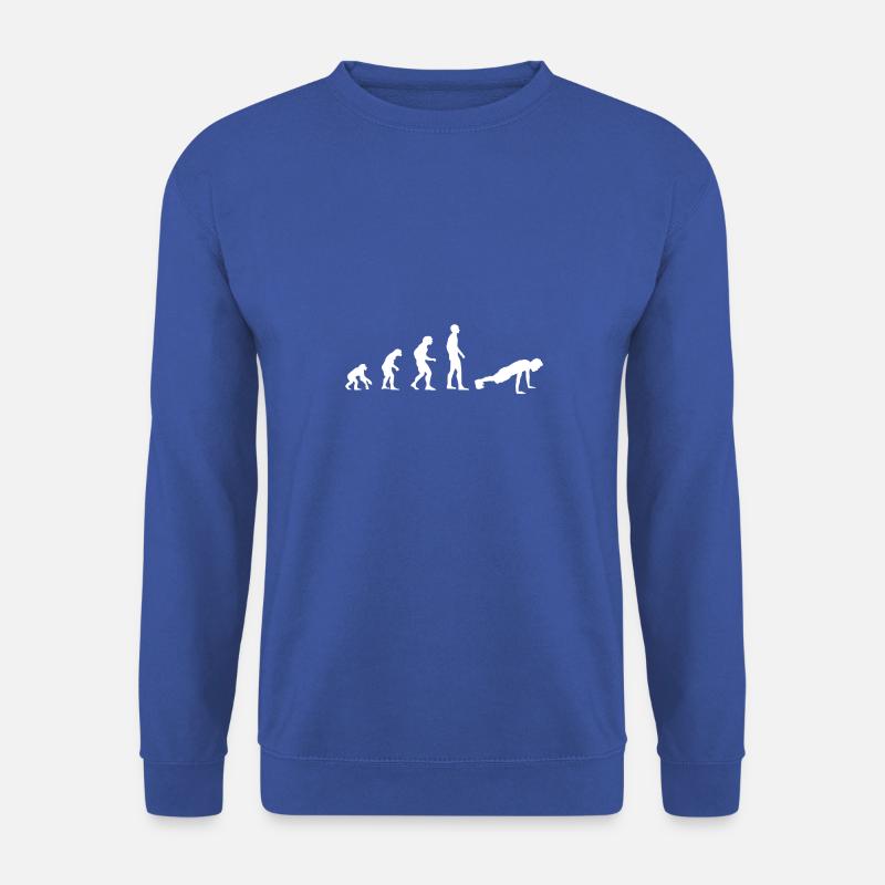 Evolution pushups - Unisex Sweatshirt - royal blue