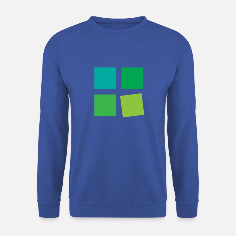 Grüne Viereckige Kacheln - Unisex Pullover - Royalblau