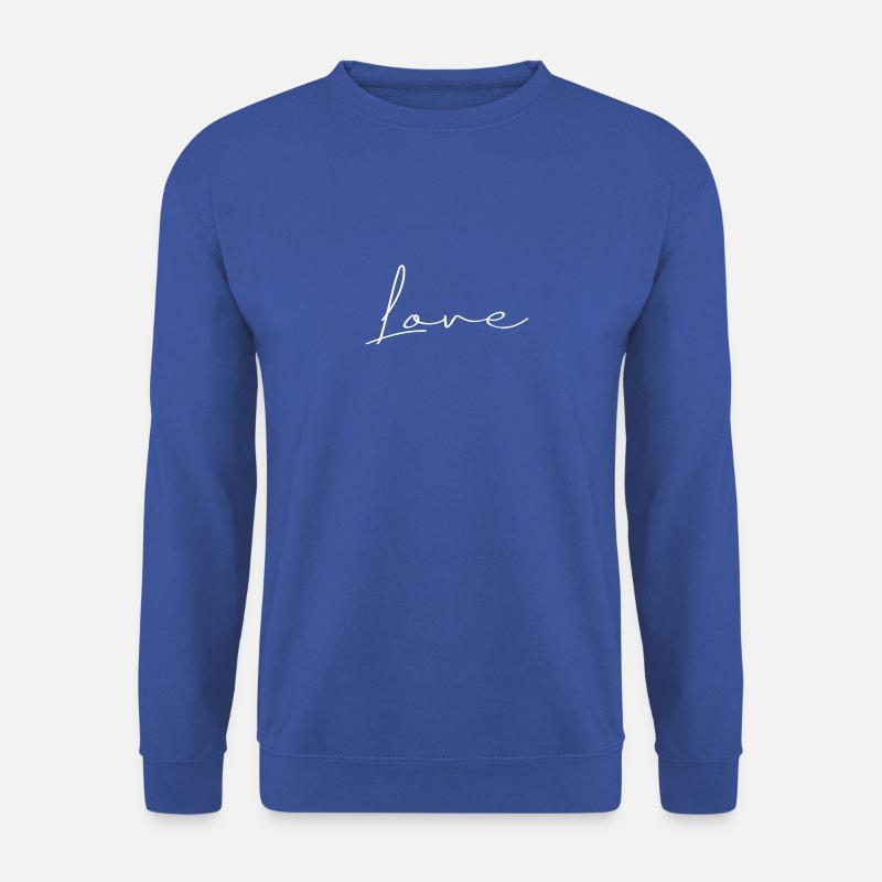 Love Weiß - Unisex Pullover - Royalblau