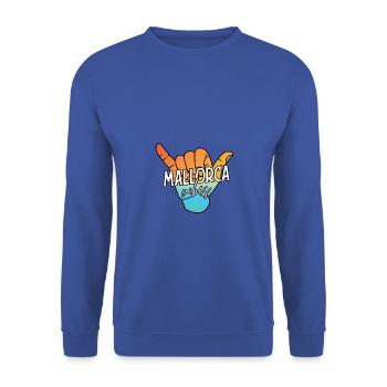 Mallorca saying gift funny malle holiday - Unisex Sweatshirt - royal blue - Front - Alina (178cm) & Michal (187cm)