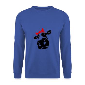 KUH - Unisex Pullover - Royalblau - Vorne - Alina (178cm) & Michal (187cm)