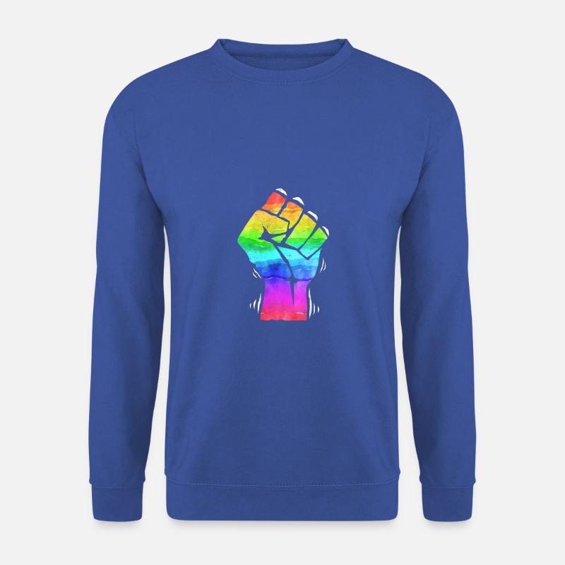 POWER FIST LGBT Faust Fighting Gay Pride CSD PRIDE - Unisex Pullover - Royalblau