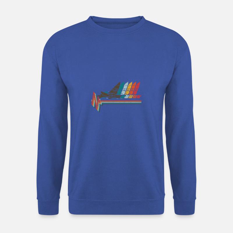 Herzschlag Windsurfer Windsurfen Vintage Geschenke - Unisex Pullover - Royalblau