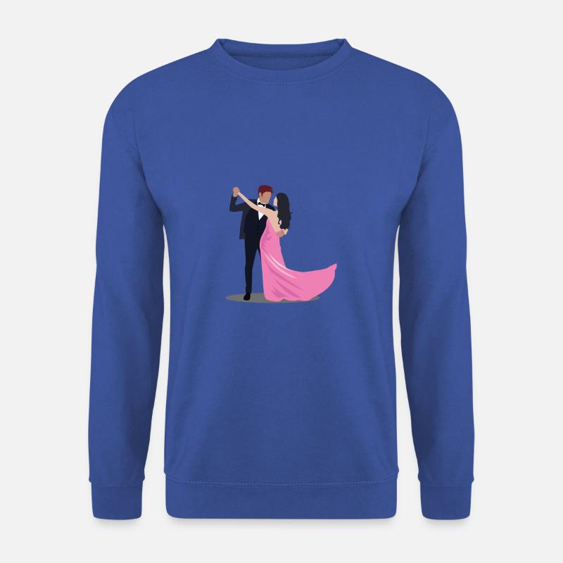 Dancing Silhouette Couple Dancers Romantic Dance - Unisex Pullover - Royalblau