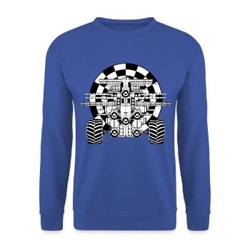 bass overdose - Unisex Pullover - Royalblau - Vorne - Alina (178cm) & Michal (187cm)