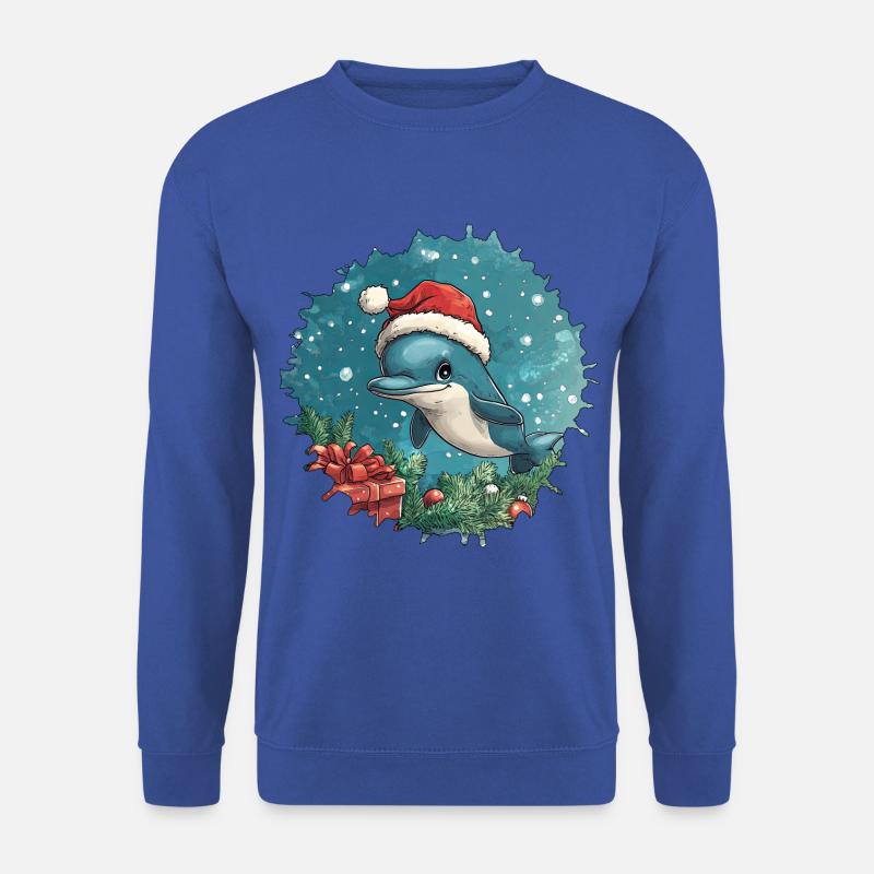 Delfin Weihnachten - Unisex Pullover - Royalblau