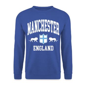 Manchester - Sweat-shirt Unisexe - bleu royal - Devant - Alina (178cm) & Michal (187cm)