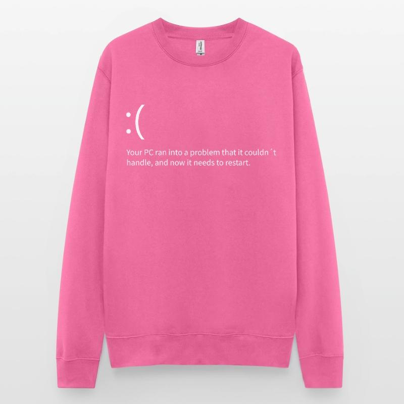 Windows Blue Screen Error Text Error Computer Science Unisex Sweatshirt
