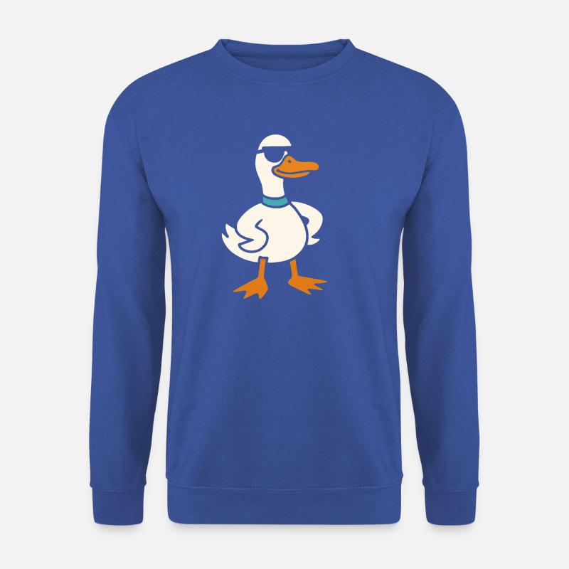 Coole Ente mit Sonnenbrille - Unisex Pullover - Royalblau