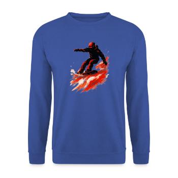 Snowboarden | Schnee | Snowboarder | Ski - Unisex Pullover - Royalblau - Vorne - Alina (178cm) & Michal (187cm)