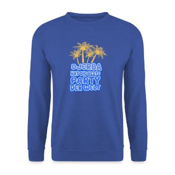 Geschenk für Djerba - Unisex Pullover - Royalblau - Vorne - Alina (178cm) & Michal (187cm)