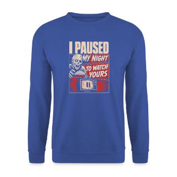 Horror Personality Trait Design - Unisex Pullover - Royalblau - Vorne - Alina (178cm) & Michal (187cm)