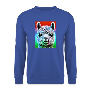 Alpaka - Unisex Pullover - Royalblau - Vorne - Alina (178cm) & Michal (187cm)