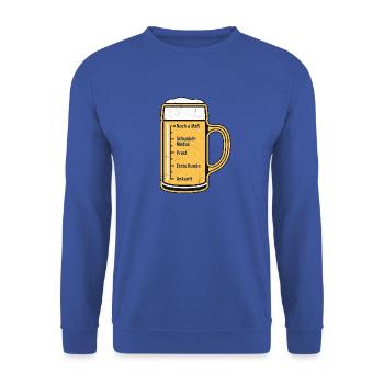 Bayern Bierzelt - Unisex Pullover - Royalblau - Vorne - Alina (178cm) & Michal (187cm)