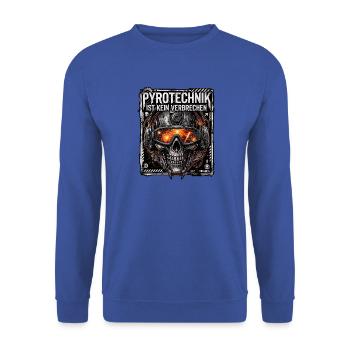 Pyro Ist Kein Verbrechen - Unisex Pullover - Royalblau - Vorne - Alina (178cm) & Michal (187cm)