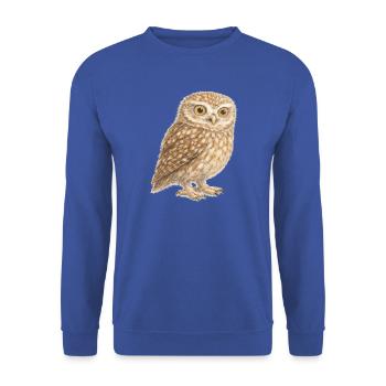 chouette chevêche - Unisex Pullover - Royalblau - Vorne - Alina (178cm) & Michal (187cm)