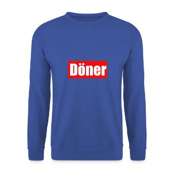 döner supremee - Unisex Pullover - Royalblau - Vorne - Alina (178cm) & Michal (187cm)